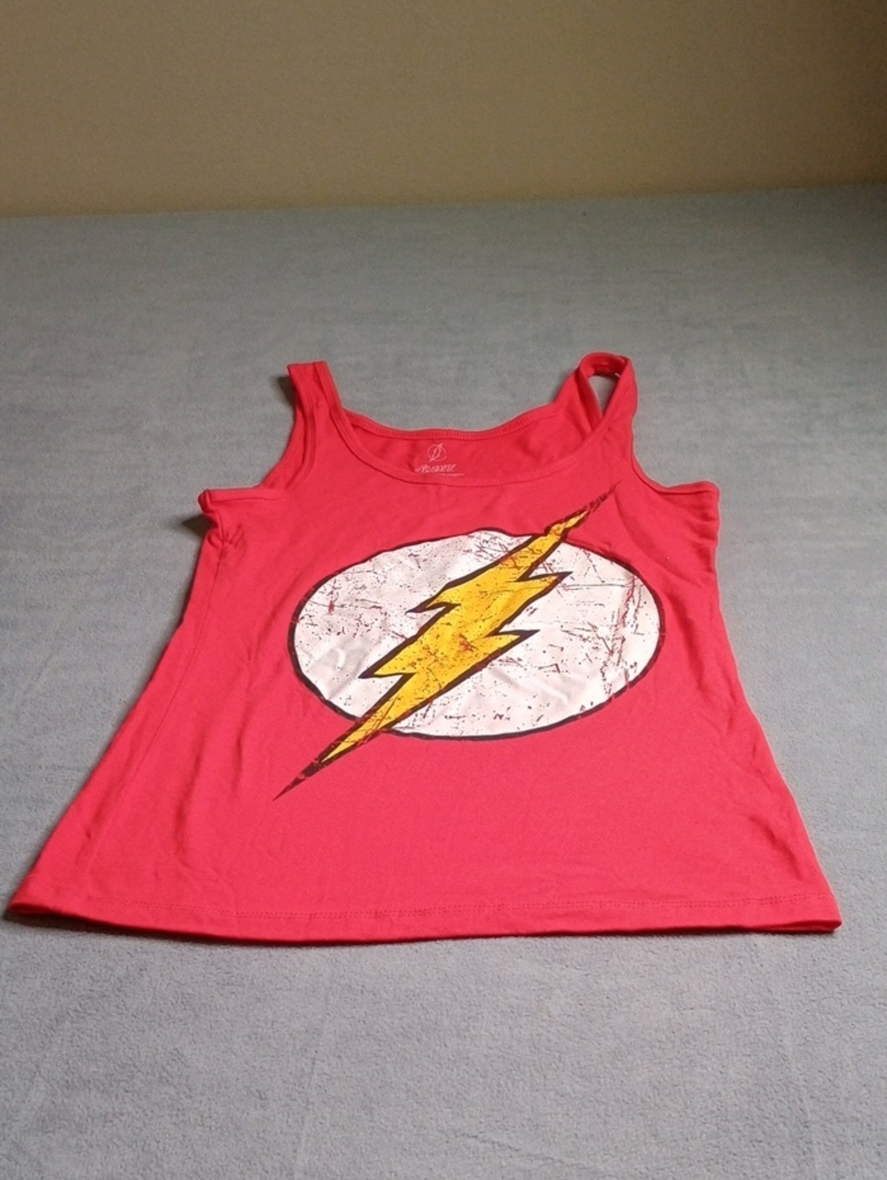 Ash Pink Graphic Lightning Bolt Tank Top